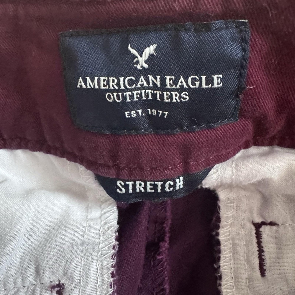 American Eagle Skinny Pants Womens 2 Regular Purple Stretch Chino Casual - Picture 8 of 11